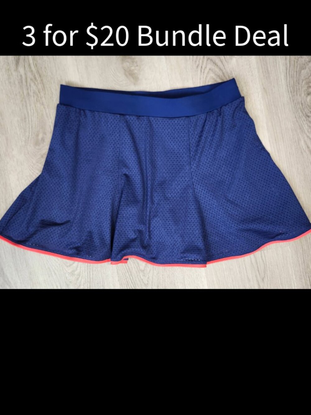 Tail Women’s Tennis Skort Shorts Underneath Navy Blue Stretch Size M HOT DEAL!